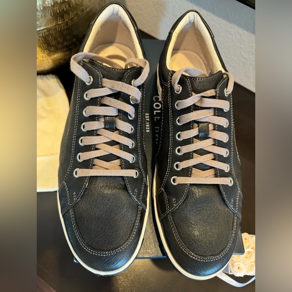 Cole Haan “New” Quincy Sport OX II men’s black leather lining/insole sneaker - Picture 2 of 10